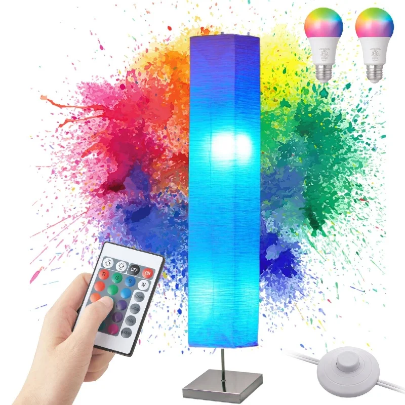 Glass Floor Lamp with Frosted Shades for Soft Diffused LightGlass Floor Lamp with Frosted Shades for Soft Diffused LightHonors Color Changing Floor Lamp with Remote RGB LED Bulbs Included - 50" Tall 10" Diam. Glass Floor Lamp with Frosted Shades for Soft Diffused LightGlass Floor Lamp with Frosted Shades for Soft Diffused LightHonors Color Changing Floor Lamp with Remote RGB LED Bulbs Included - 50" Tall 10" Diam.