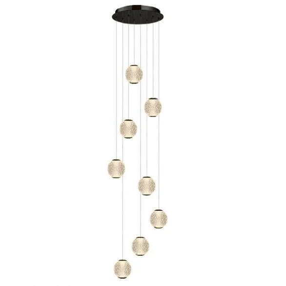 Japanese - Inspired Ceiling Lights with Shoji - Screen - like DiffusersJapanese - Inspired Ceiling Lights with Shoji - Screen - like DiffusersLangdon 8 Light Black 5000k Clear Optical Acrylic Ball Pendant Japanese - Inspired Ceiling Lights with Shoji - Screen - like DiffusersJapanese - Inspired Ceiling Lights with Shoji - Screen - like DiffusersLangdon 8 Light Black 5000k Clear Optical Acrylic Ball Pendant