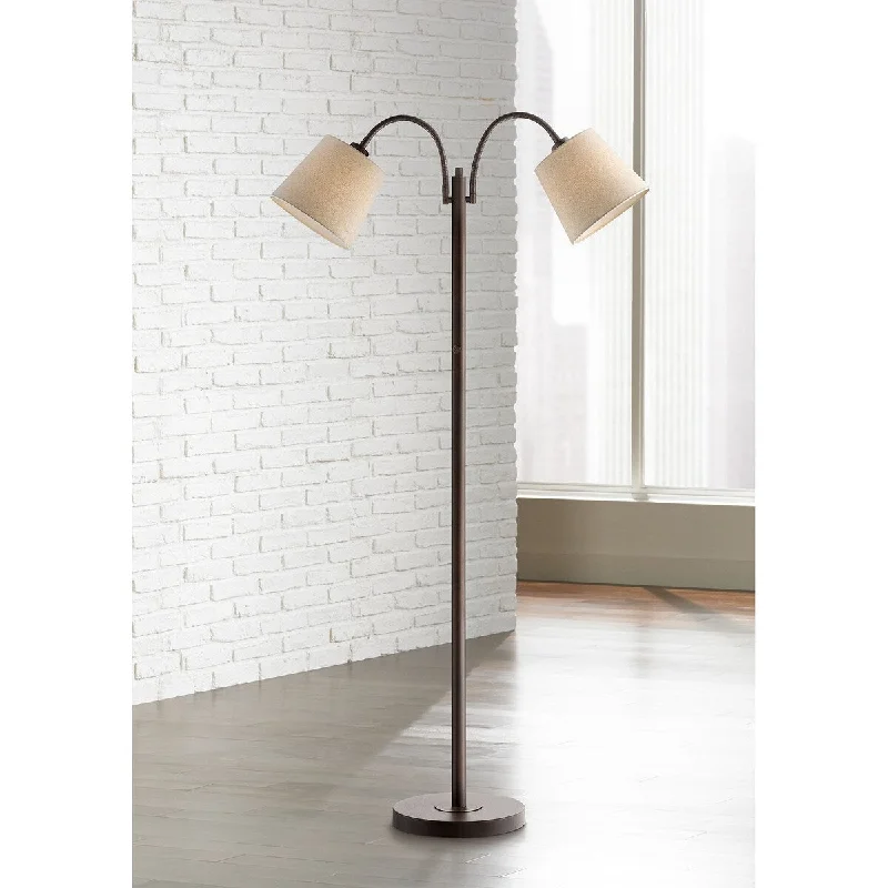 Industrial Style Floor Lamp with Exposed Bulbs for Loft ApartmentsIndustrial Style Floor Lamp with Exposed Bulbs for Loft ApartmentsModern Floor Lamp 56" Tall Dark Bronze Twin Arm Adjustable Gooseneck Neutral Cotton Drum Shade Industrial Style Floor Lamp with Exposed Bulbs for Loft ApartmentsIndustrial Style Floor Lamp with Exposed Bulbs for Loft ApartmentsModern Floor Lamp 56" Tall Dark Bronze Twin Arm Adjustable Gooseneck Neutral Cotton Drum Shade