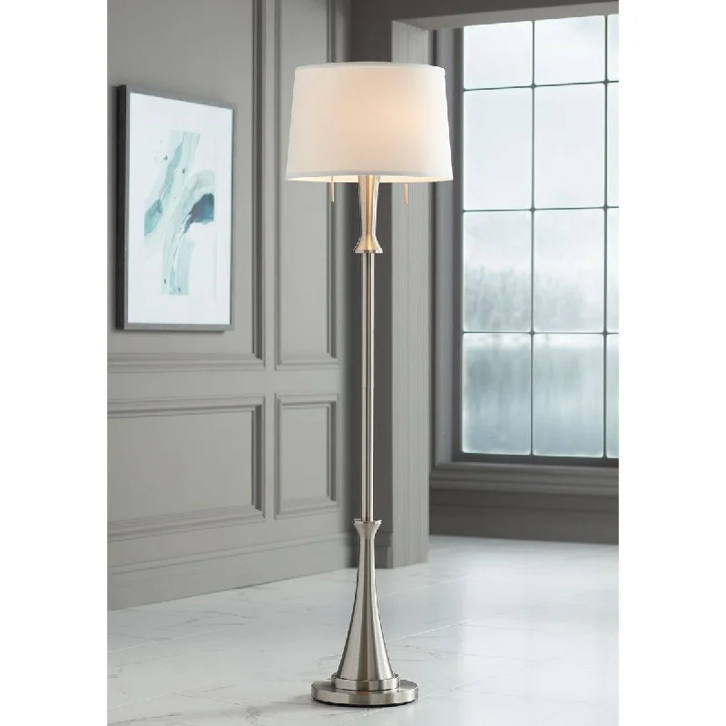 Bohemian Inspired Floor Lamp for Eclectic Home DecorBohemian Inspired Floor Lamp for Eclectic Home DecorModern Floor Lamp 63.75" Tall Brushed Nickel Metal White Tapered Drum Shade for Living Room Reading House Bedroom Office Bohemian Inspired Floor Lamp for Eclectic Home DecorBohemian Inspired Floor Lamp for Eclectic Home DecorModern Floor Lamp 63.75" Tall Brushed Nickel Metal White Tapered Drum Shade for Living Room Reading House Bedroom Office
