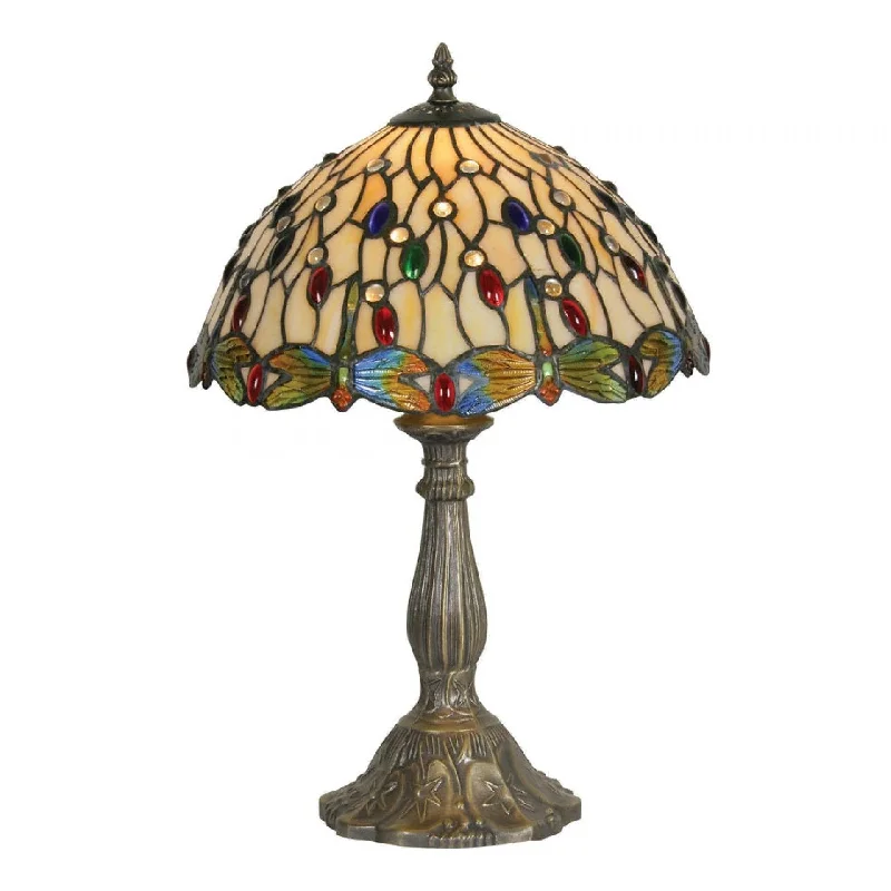 Rustic Farmhouse Style Floor Lamp for Cozy BedroomsRustic Farmhouse Style Floor Lamp for Cozy BedroomsOaks Dragonfly II Tiffany Lamp - 30cm Shade