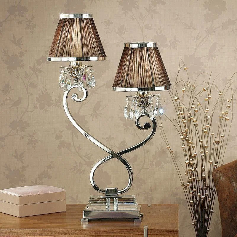 Dimmable Floor Lamp for Adjustable Lighting AmbianceDimmable Floor Lamp for Adjustable Lighting AmbianceOksana Polished Nickel Double Table Lamp - Chocolate Shades Dimmable Floor Lamp for Adjustable Lighting AmbianceDimmable Floor Lamp for Adjustable Lighting AmbianceOksana Polished Nickel Double Table Lamp - Chocolate Shades