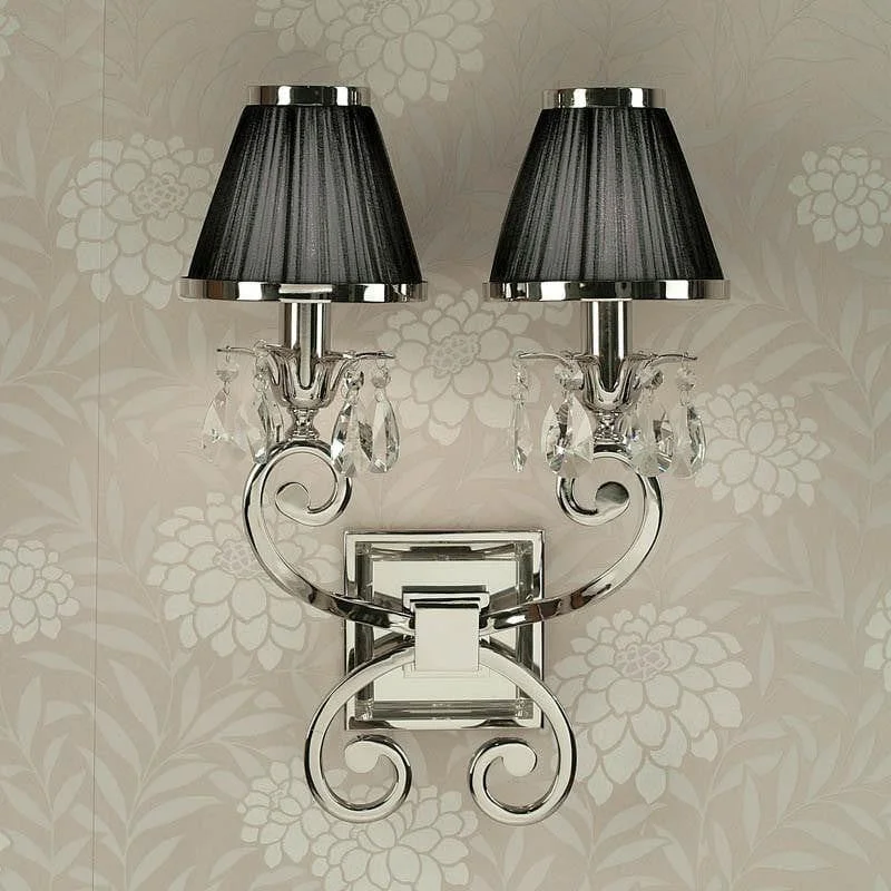 Way Switch Floor Lamp for Multiple Light Intensity Levels Way Switch Floor Lamp for Multiple Light Intensity LevelsOksana Chrome Double Wall Light with Black Shade Way Switch Floor Lamp for Multiple Light Intensity Levels Way Switch Floor Lamp for Multiple Light Intensity LevelsOksana Chrome Double Wall Light with Black Shade