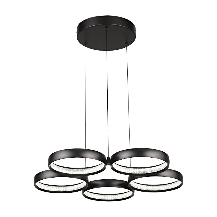 Retro Ceiling Lights Inspired by the 1950s and 1960s DesignRetro Ceiling Lights Inspired by the 1950s and 1960s DesignOlympus 5 Light Black Ring LED Tri-Colour Pendant