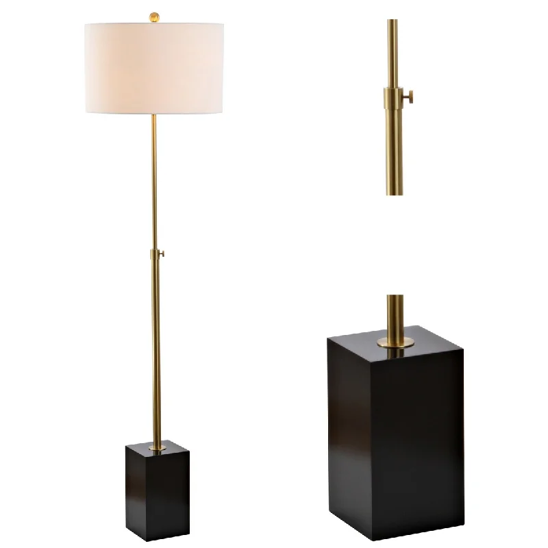 Dimmable Floor Lamp for Adjustable Lighting AmbianceDimmable Floor Lamp for Adjustable Lighting AmbianceOskar 65" Adjustable Height LED Floor Lamp, Brass/Black by JONATHAN Y - Black/Brass Gold - 55-65" H x 16" W x 16" D Dimmable Floor Lamp for Adjustable Lighting AmbianceDimmable Floor Lamp for Adjustable Lighting AmbianceOskar 65" Adjustable Height LED Floor Lamp, Brass/Black by JONATHAN Y - Black/Brass Gold - 55-65" H x 16" W x 16" D