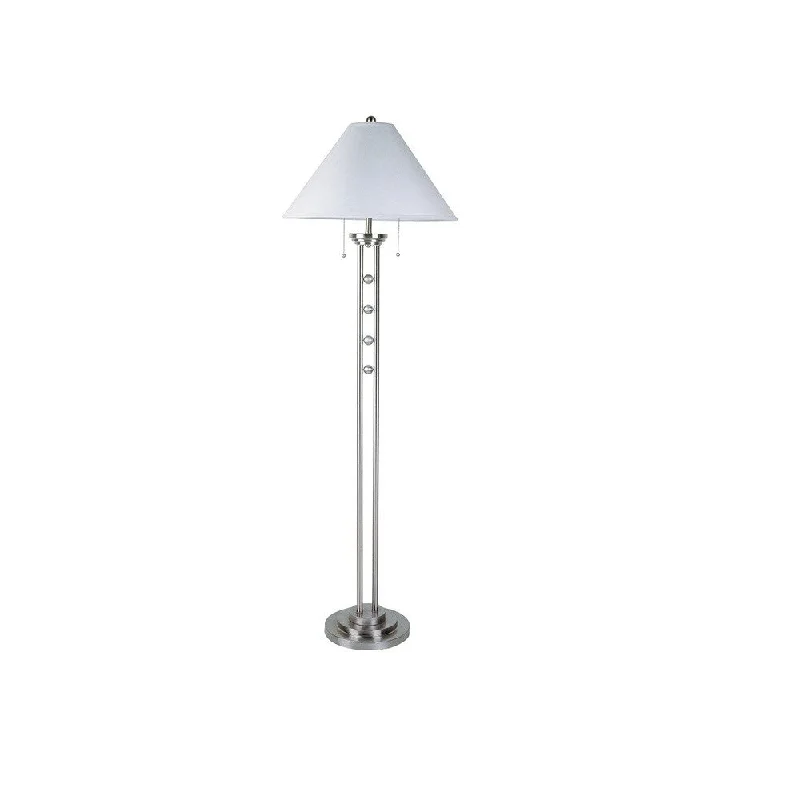 Industrial Style Floor Lamp with Exposed Bulbs for Loft ApartmentsIndustrial Style Floor Lamp with Exposed Bulbs for Loft ApartmentsQ-Max SilverStone Modern Lux Silver Metal 63-inch Floor Lamp