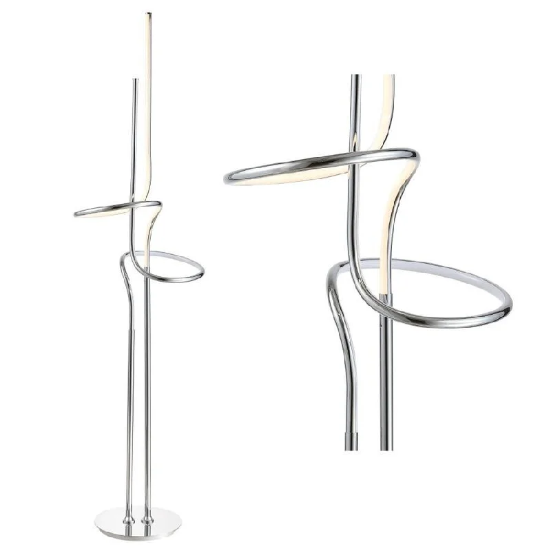 Modern Minimalist Floor Lamp for Contemporary Living RoomsModern Minimalist Floor Lamp for Contemporary Living RoomsSketch 64" Metal Integrated LED Floor Lamp by JONATHAN Y