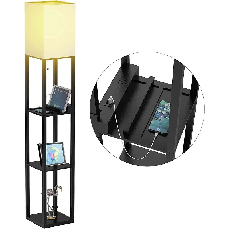Modern Minimalist Floor Lamp for Contemporary Living RoomsModern Minimalist Floor Lamp for Contemporary Living RoomsSolid Wood Shelf Floor Lamp with 2 Charging Ports and 1 Power Outlet Modern Minimalist Floor Lamp for Contemporary Living RoomsModern Minimalist Floor Lamp for Contemporary Living RoomsSolid Wood Shelf Floor Lamp with 2 Charging Ports and 1 Power Outlet