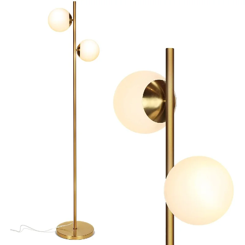 Glass Floor Lamp with Frosted Shades for Soft Diffused LightGlass Floor Lamp with Frosted Shades for Soft Diffused LightSphere Floor Lamp for Living Room, Mid-Century Modern 2 Globe Pole Light, Bright LED Standing Lamps, Gold/Antique Brass Glass Floor Lamp with Frosted Shades for Soft Diffused LightGlass Floor Lamp with Frosted Shades for Soft Diffused LightSphere Floor Lamp for Living Room, Mid-Century Modern 2 Globe Pole Light, Bright LED Standing Lamps, Gold/Antique Brass