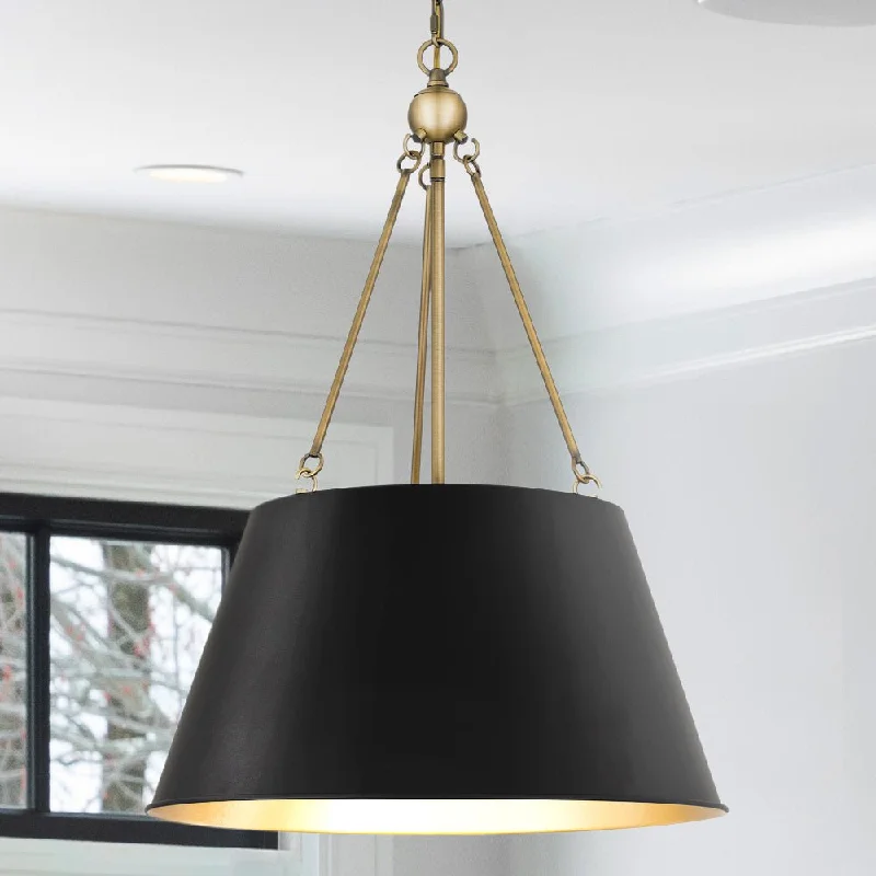 Mid - Century Modern Ceiling Lights with Simple, Sleek LinesMid - Century Modern Ceiling Lights with Simple, Sleek LinesUQL5014 New Traditional Indoor Pendant, 25.50''H x 18.50''W x 18.50''D, Matte Black Finish, Zennor Collection Mid - Century Modern Ceiling Lights with Simple, Sleek LinesMid - Century Modern Ceiling Lights with Simple, Sleek LinesUQL5014 New Traditional Indoor Pendant, 25.50''H x 18.50''W x 18.50''D, Matte Black Finish, Zennor Collection