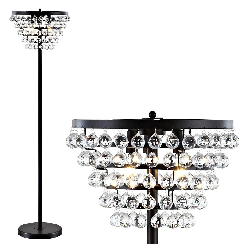 Industrial Style Floor Lamp with Exposed Bulbs for Loft ApartmentsIndustrial Style Floor Lamp with Exposed Bulbs for Loft ApartmentsWyatt 60" Crystal/Metal LED Floor Lamp, Bronze / Clear by JONATHAN Y - 60" H x 16" W x 16" D Industrial Style Floor Lamp with Exposed Bulbs for Loft ApartmentsIndustrial Style Floor Lamp with Exposed Bulbs for Loft ApartmentsWyatt 60" Crystal/Metal LED Floor Lamp, Bronze / Clear by JONATHAN Y - 60" H x 16" W x 16" D