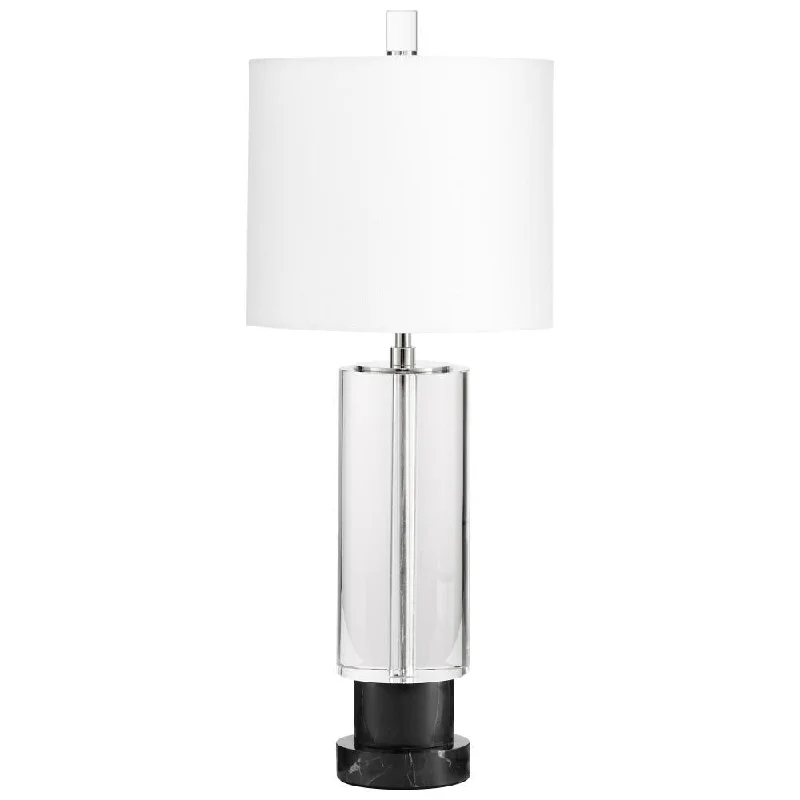 leather table lamps with a distressed texture for a rugged charmleather table lamps with a distressed texture for a rugged charm1 Light 23" Black/Clear Table Lamp