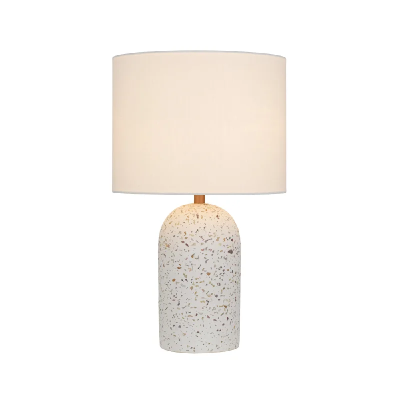 coastal style table lamps with nautical elements for beach housescoastal style table lamps with nautical elements for beach housesFevik Small White Terrazzo and Ivory Modern Industrial Table Lamp