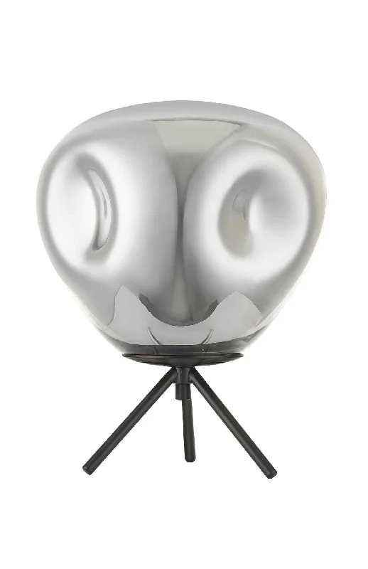 gothic style table lamps with dark finishes for a mysterious lookgothic style table lamps with dark finishes for a mysterious lookImpex PG1808/01/TL/CH/BLK Nina 1 Light Table Lamp Chrome Black