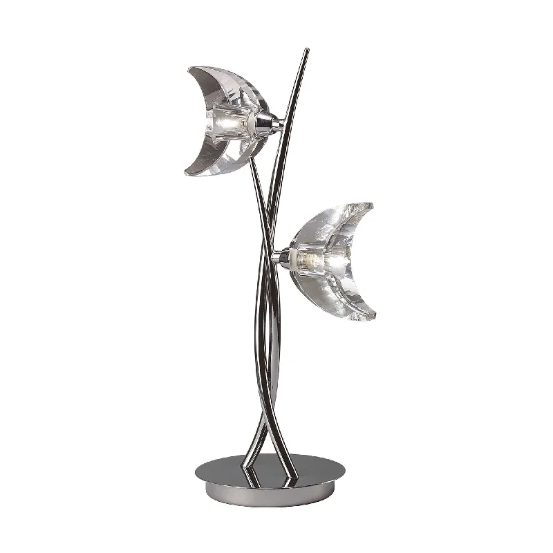rustic farmhouse table lamps for cozy kitchensrustic farmhouse table lamps for cozy kitchensMantra M1460 Eclipse Table Lamp 2 Light Polished Chrome