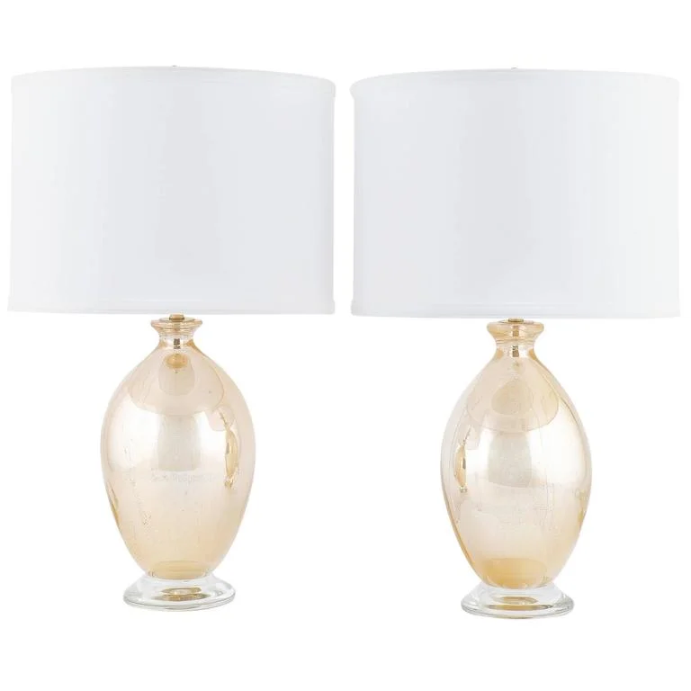 wooden table lamps with natural grain for a warm and organic feelwooden table lamps with natural grain for a warm and organic feelMurano Glass Mirrored Avventurina Lamps