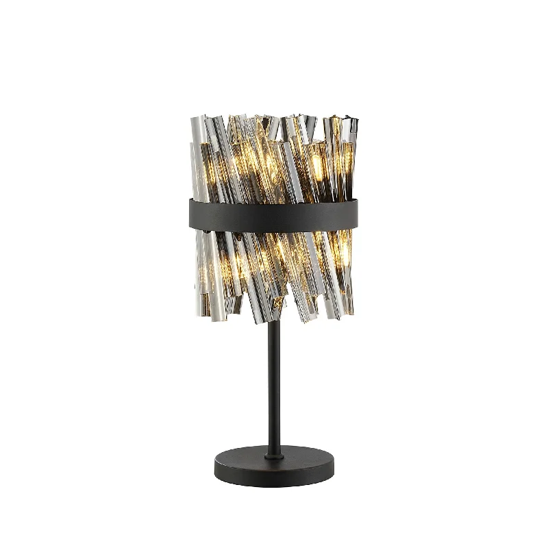 metal table lamps with a matte black finish for a sleek appearancemetal table lamps with a matte black finish for a sleek appearanceNelson Lighting NL9512BL/SM9 Kaffer 6 Light Table Lamp Satin Black Smoke metal table lamps with a matte black finish for a sleek appearancemetal table lamps with a matte black finish for a sleek appearanceNelson Lighting NL9512BL/SM9 Kaffer 6 Light Table Lamp Satin Black Smoke