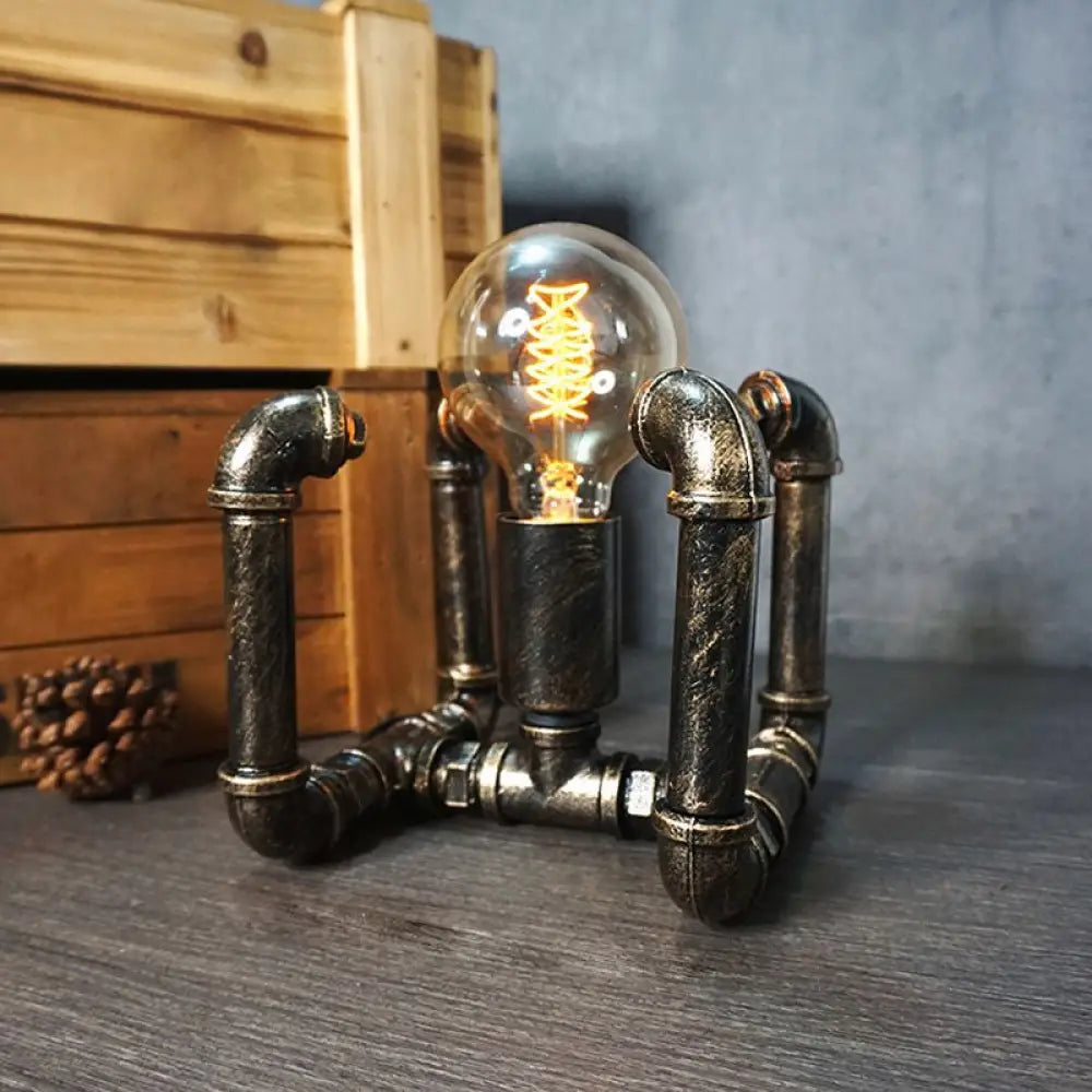 art deco table lamps with geometric shapes for a retro touchart deco table lamps with geometric shapes for a retro touchIron Pipe Art Night Lamp - Industrial Table Light in Bronze for Boys Room